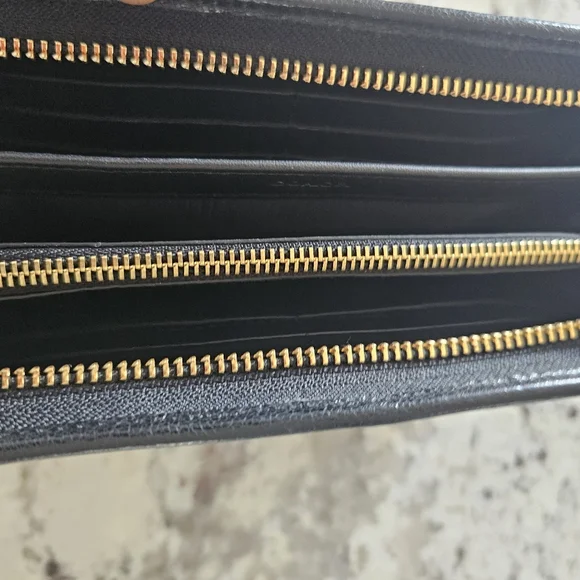 Coach Brown and Black Leopard Print Wallet - Picture 4 of 6